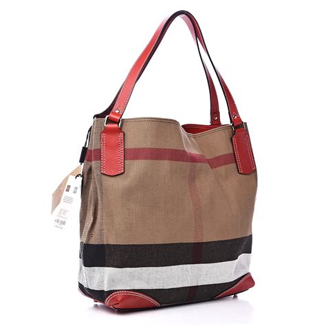 burberry brit leather canvas check medium maidstone tote|Burberry Medium Maidstone Canvas Check Tote .